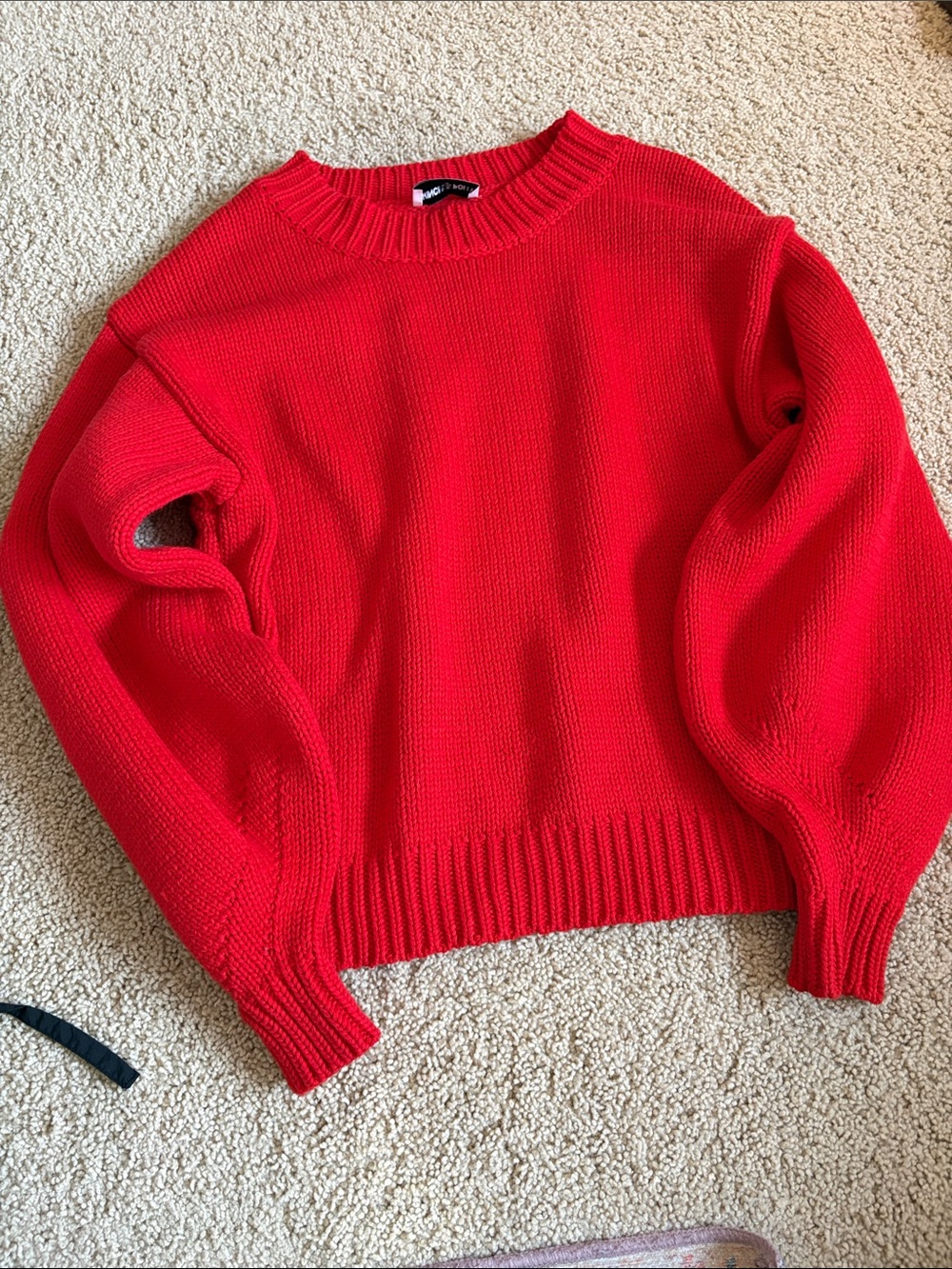 Princess Polly Bold Red Crewneck Sweater